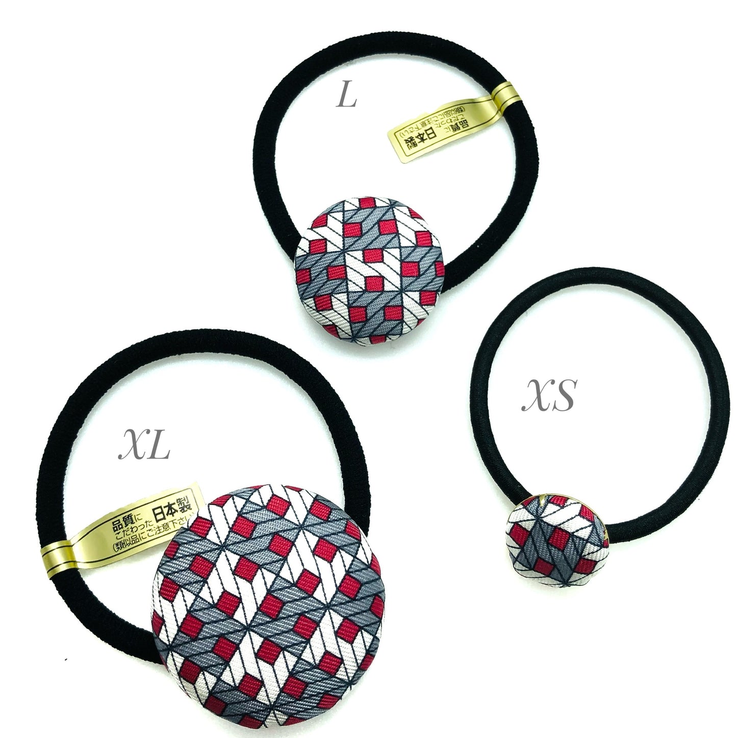 H-H0051- Red/ Grey/ White 3D H - Hairband / O-shape Clip/ Hair Grips