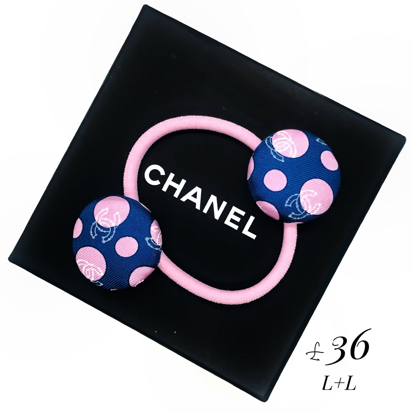 CC- Bubble Gum Pink & Astral CC logo- CC011- hairband/ Hairpin/ earring