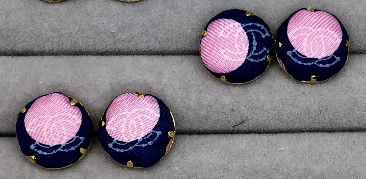 CC- Bubble Gum Pink & Astral CC logo- CC011-earring