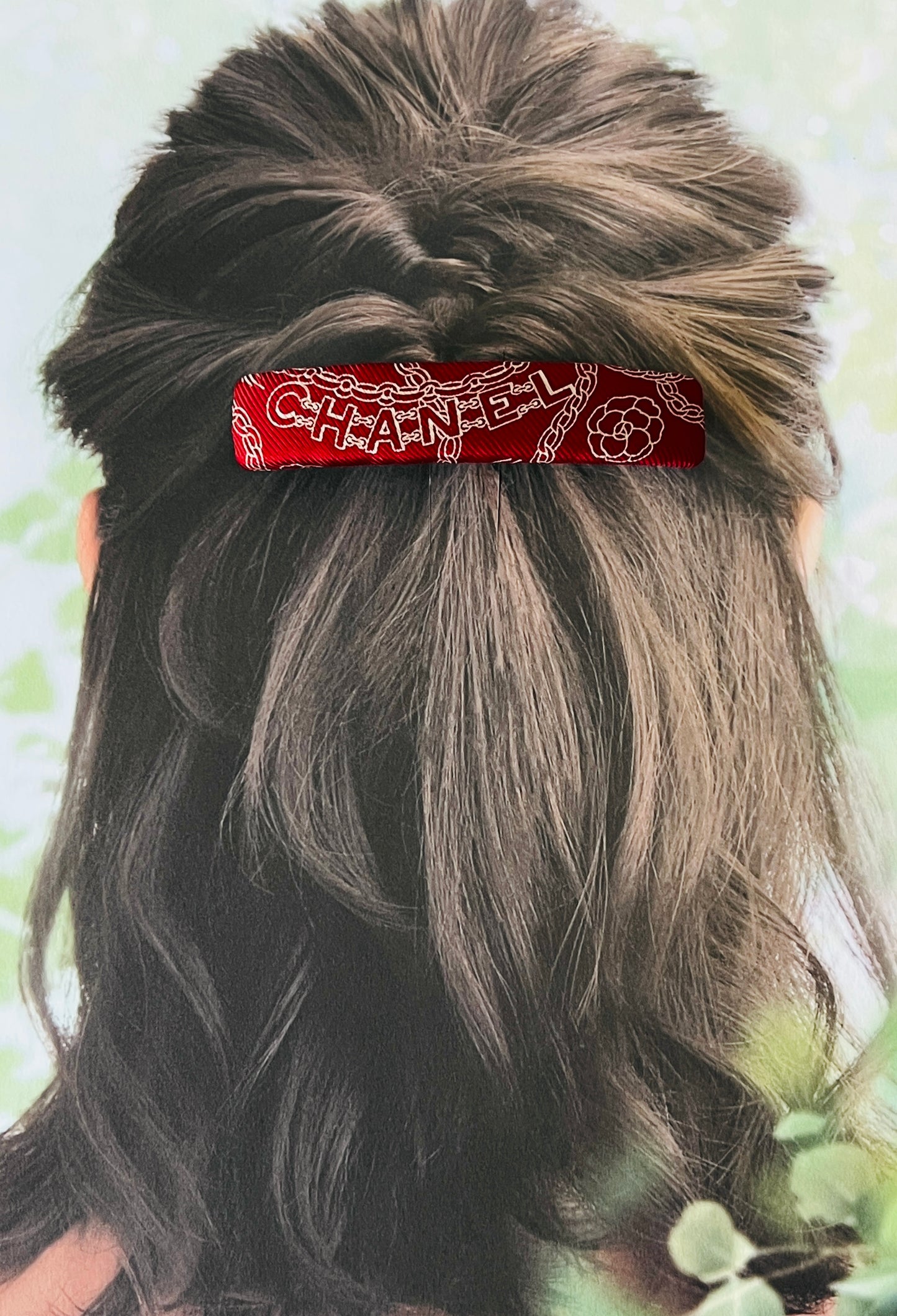 CC- Red Camellias- CC046- Hair Clip