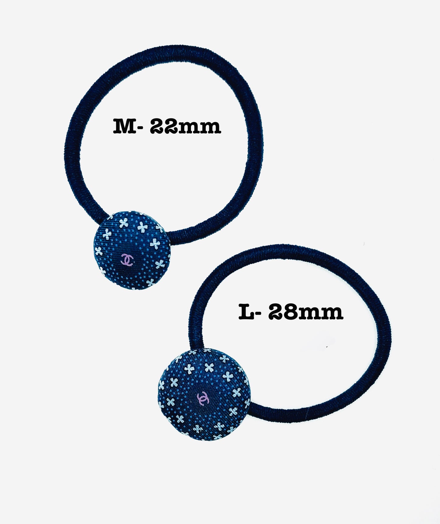 CC-Nightfall Blue & snowflake with pink CC logo- CC019- Hairband