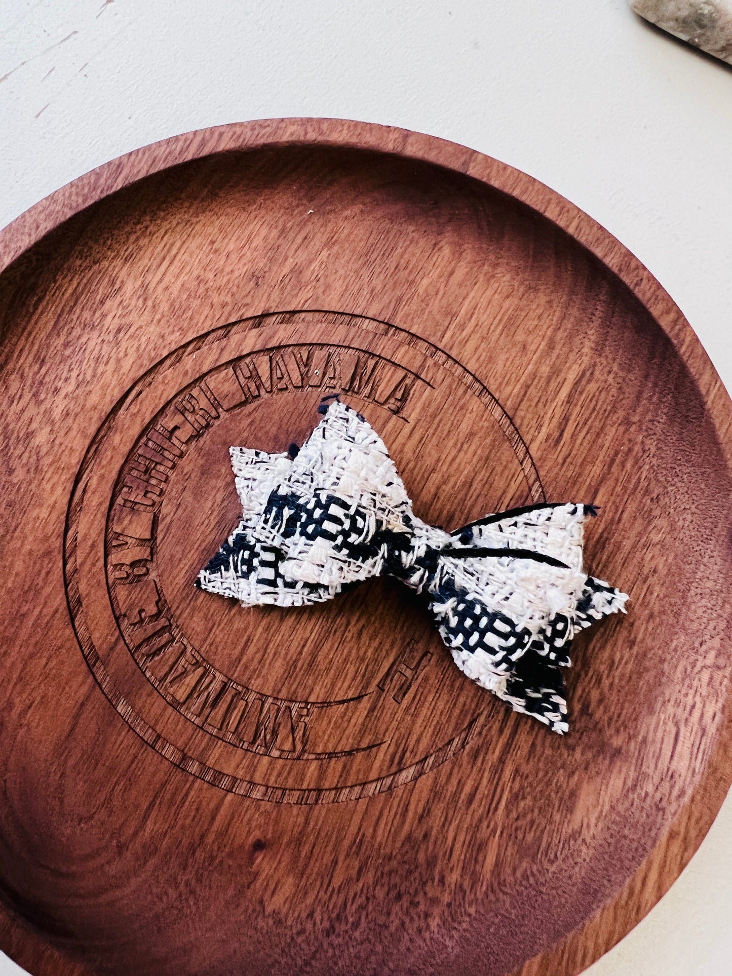 Liberty of London / Linton tweeds- double bows alligator hair clip