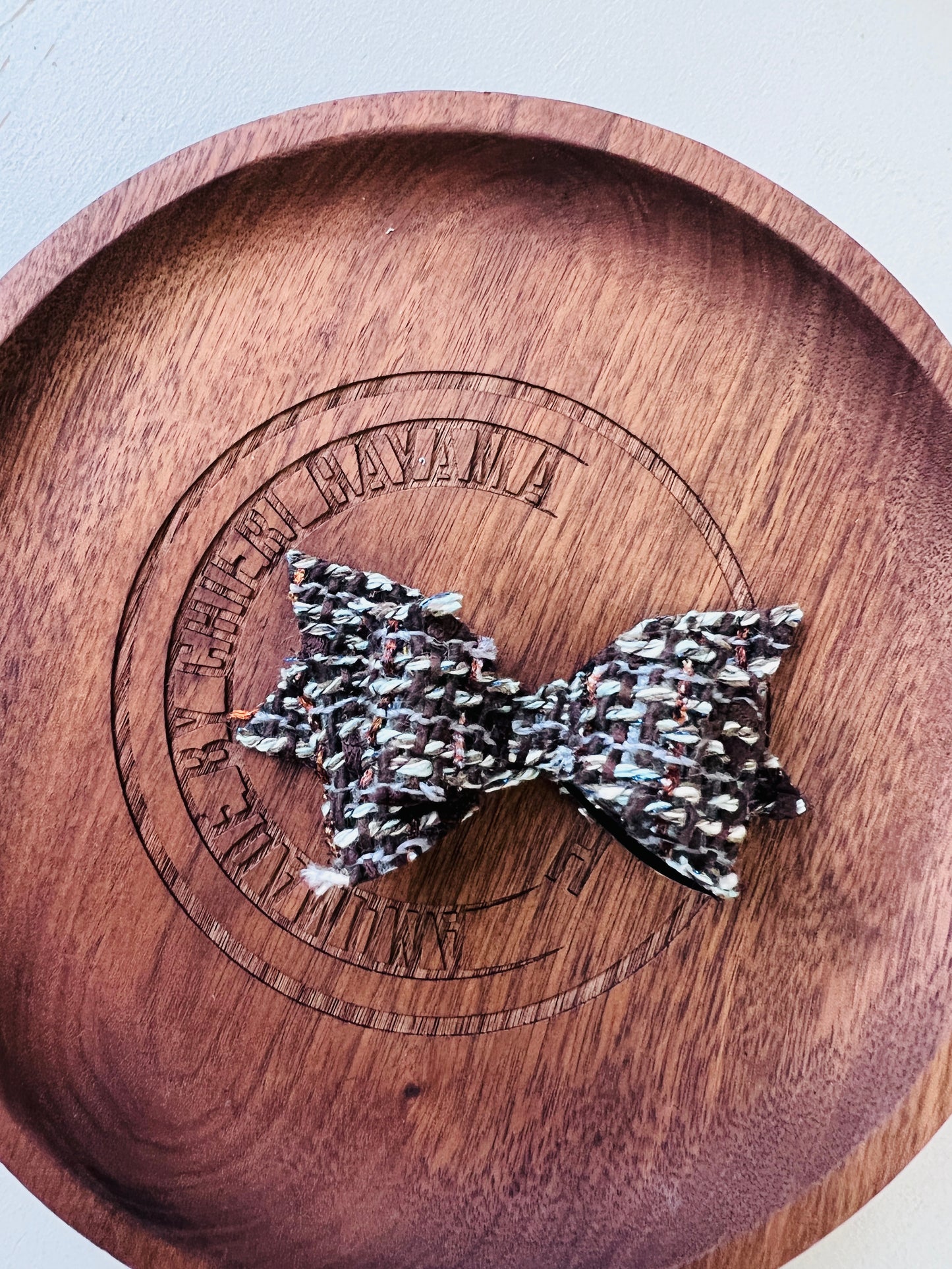 Liberty of London / Linton tweeds- double bows alligator hair clip