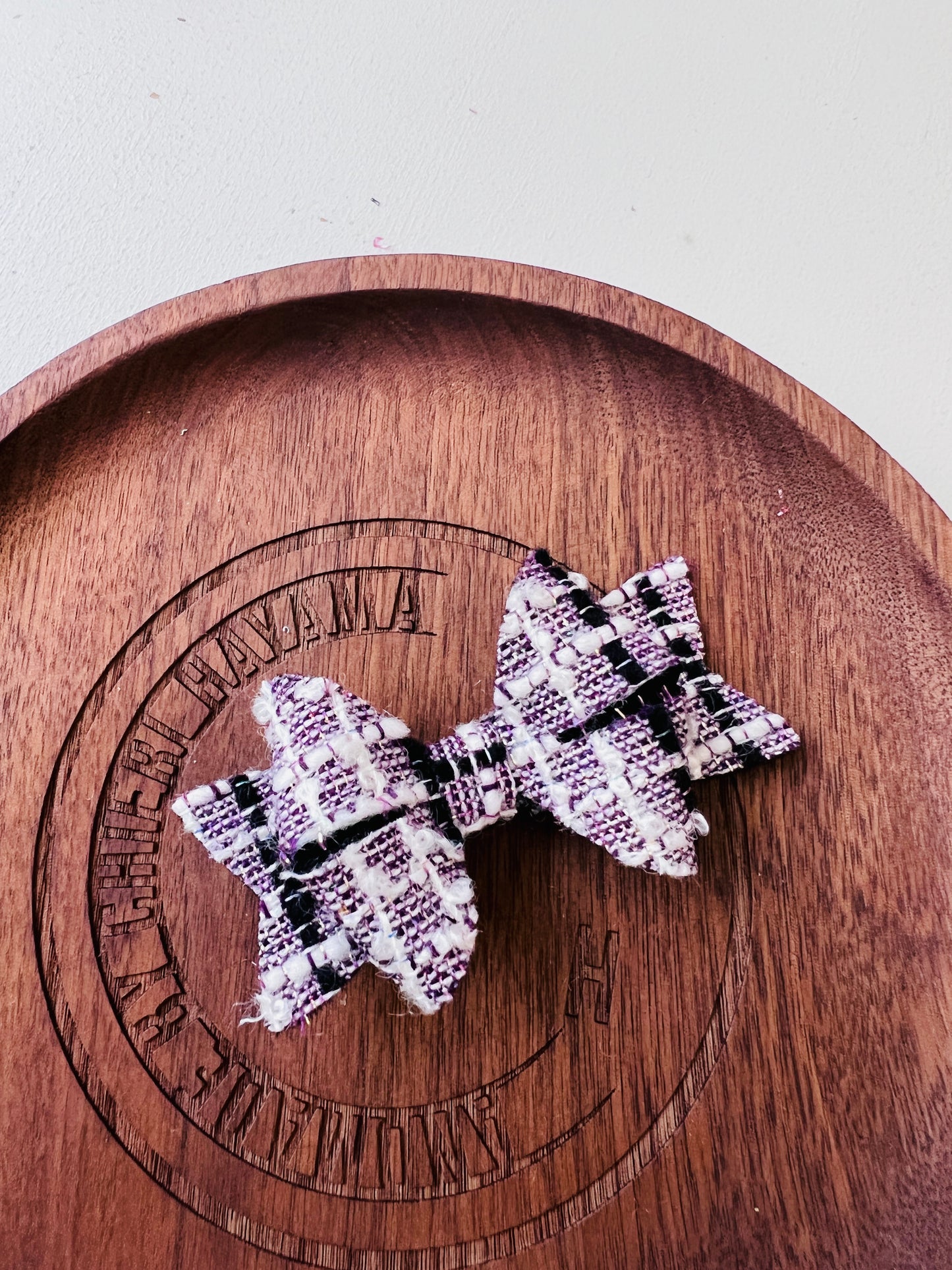 Liberty of London / Linton tweeds- double bows alligator hair clip