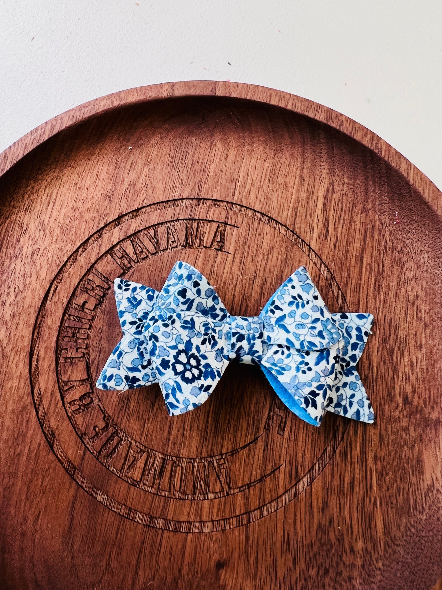 Liberty of London / Linton tweeds- double bows alligator hair clip