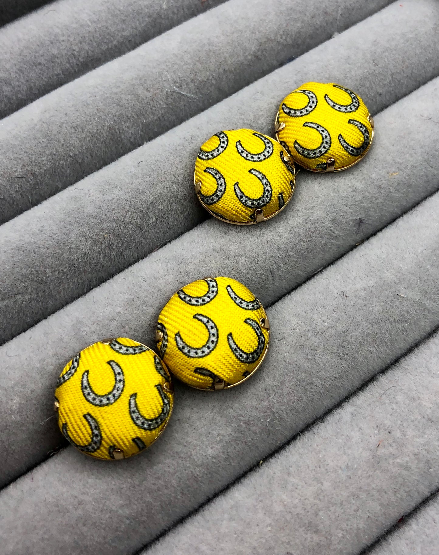 H-H0022- Yellow Le Pied a l'Etrier - Hairband / earring