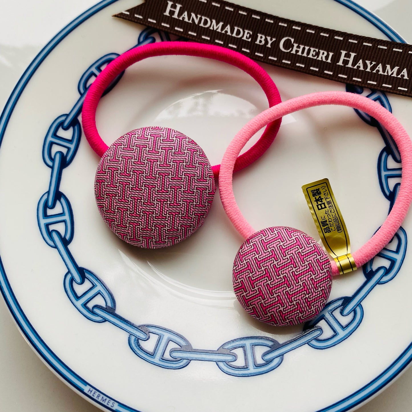 H-H0026- 2 shape of Pink H pattern - hairband