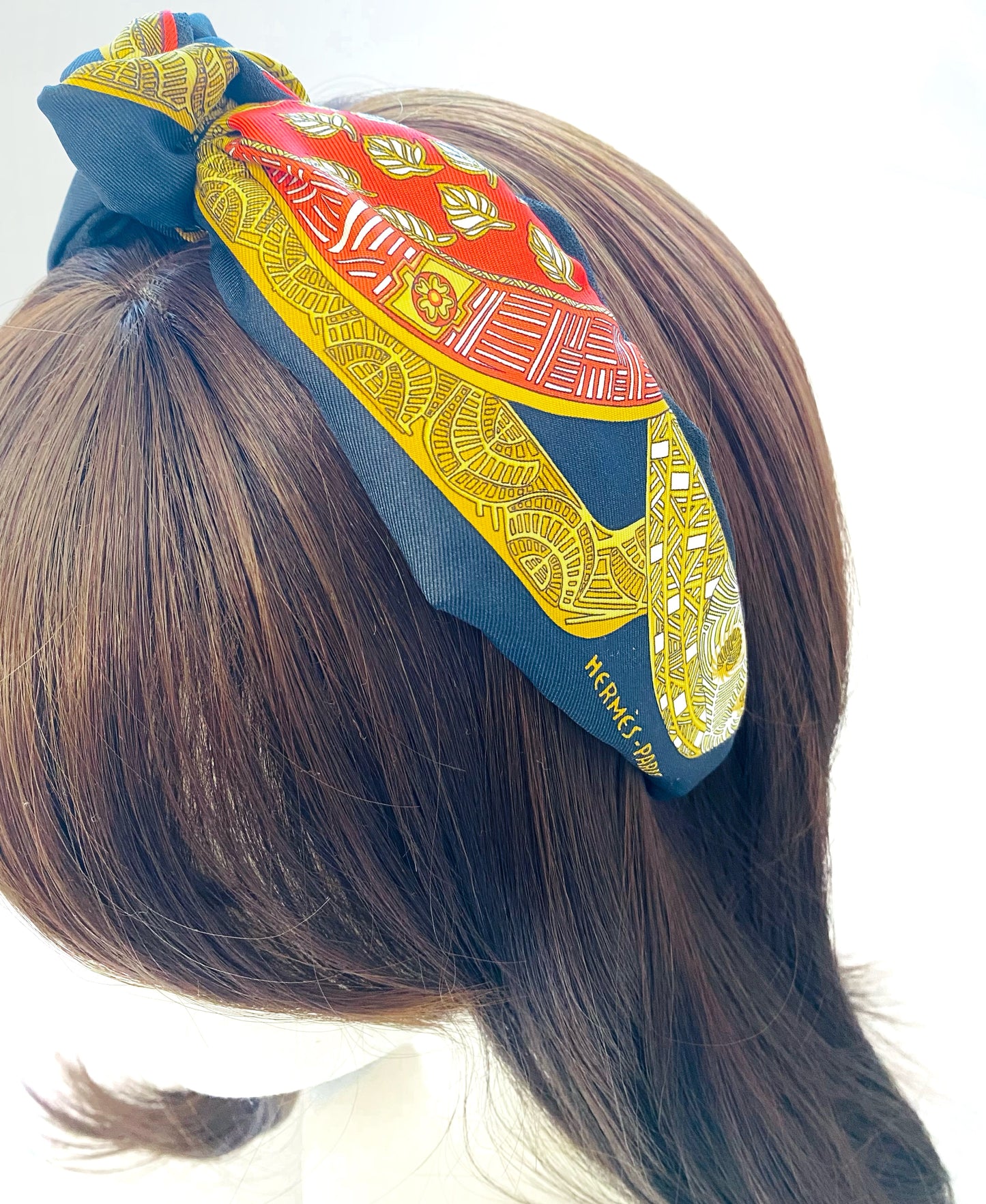 H-H Classic Vintage Pattern Black/Gold/Red - Headband