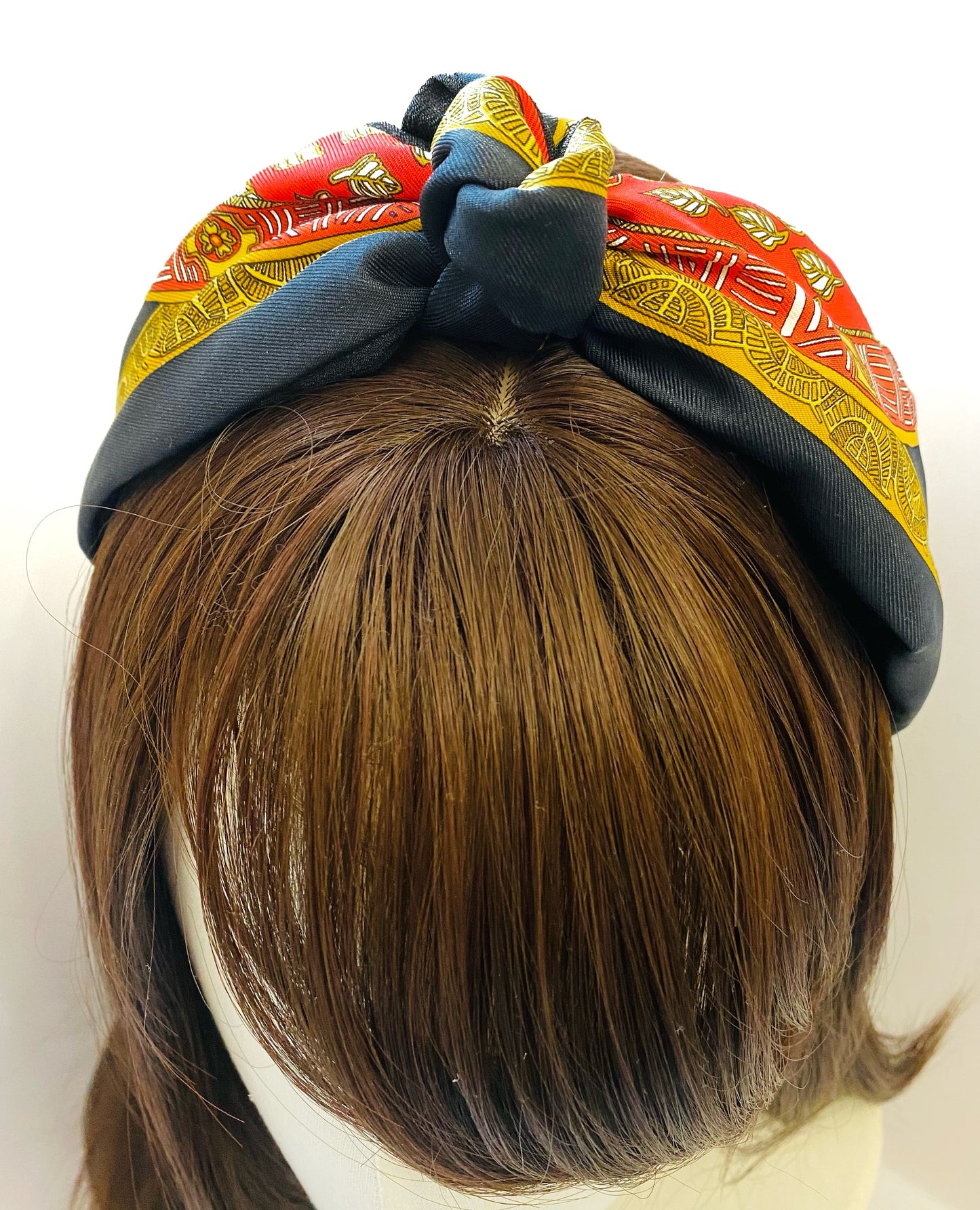 H-H Classic Vintage Pattern Black/Gold/Red - Headband