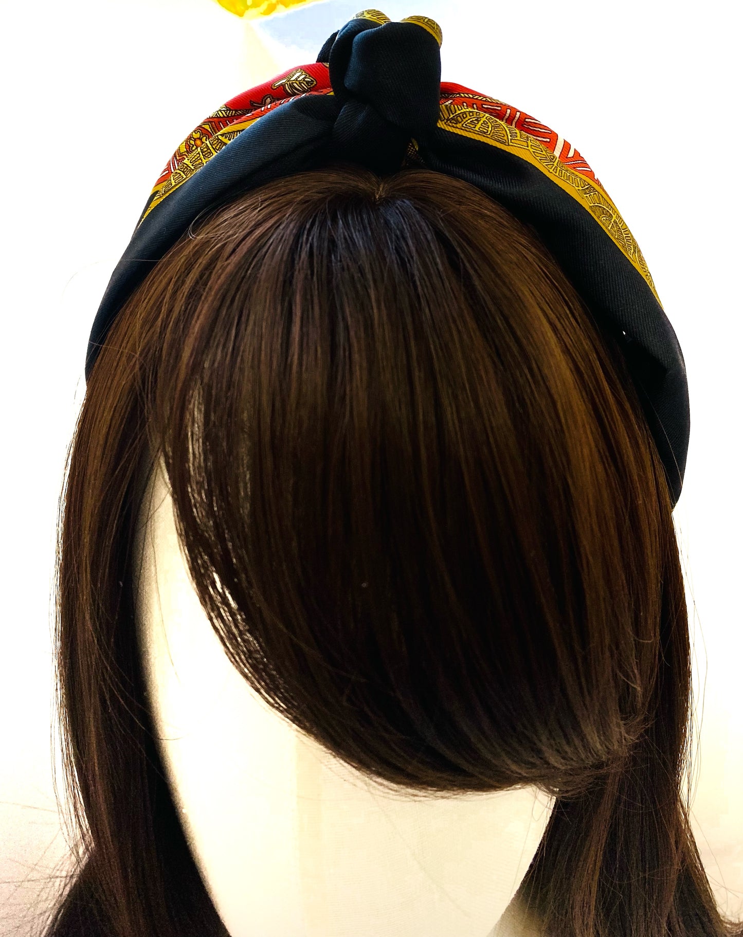 H-H Classic Vintage Pattern Black/Gold/Red - Headband