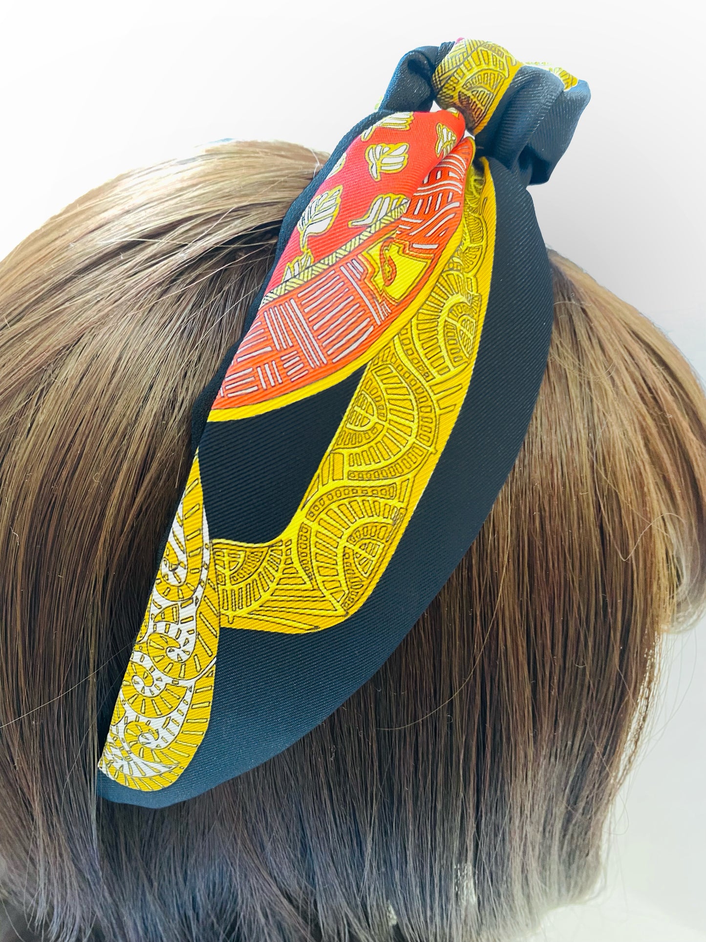 H-H Classic Vintage Pattern Black/Gold/Red - Headband