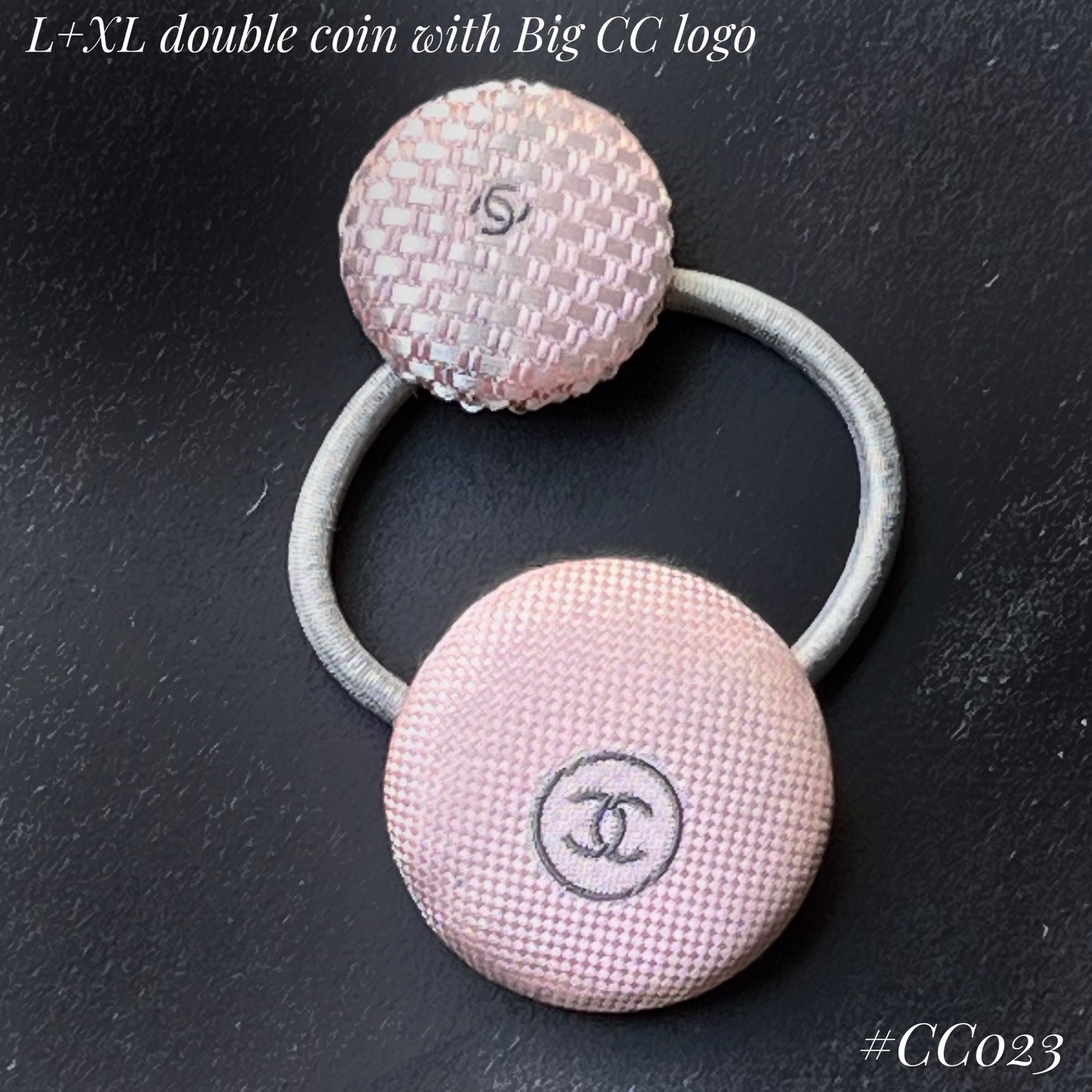 CC- Pink Tweeds & Pearl CC logo- CC023- hairband collection