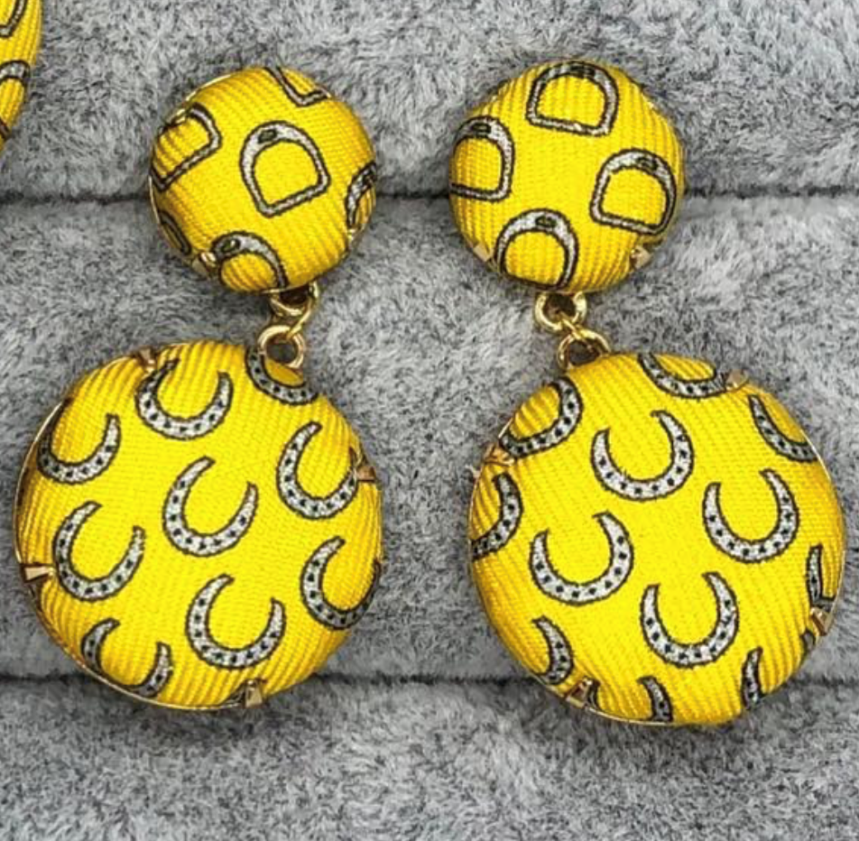 H-H0022- Yellow Le Pied a l'Etrier - Drop earring