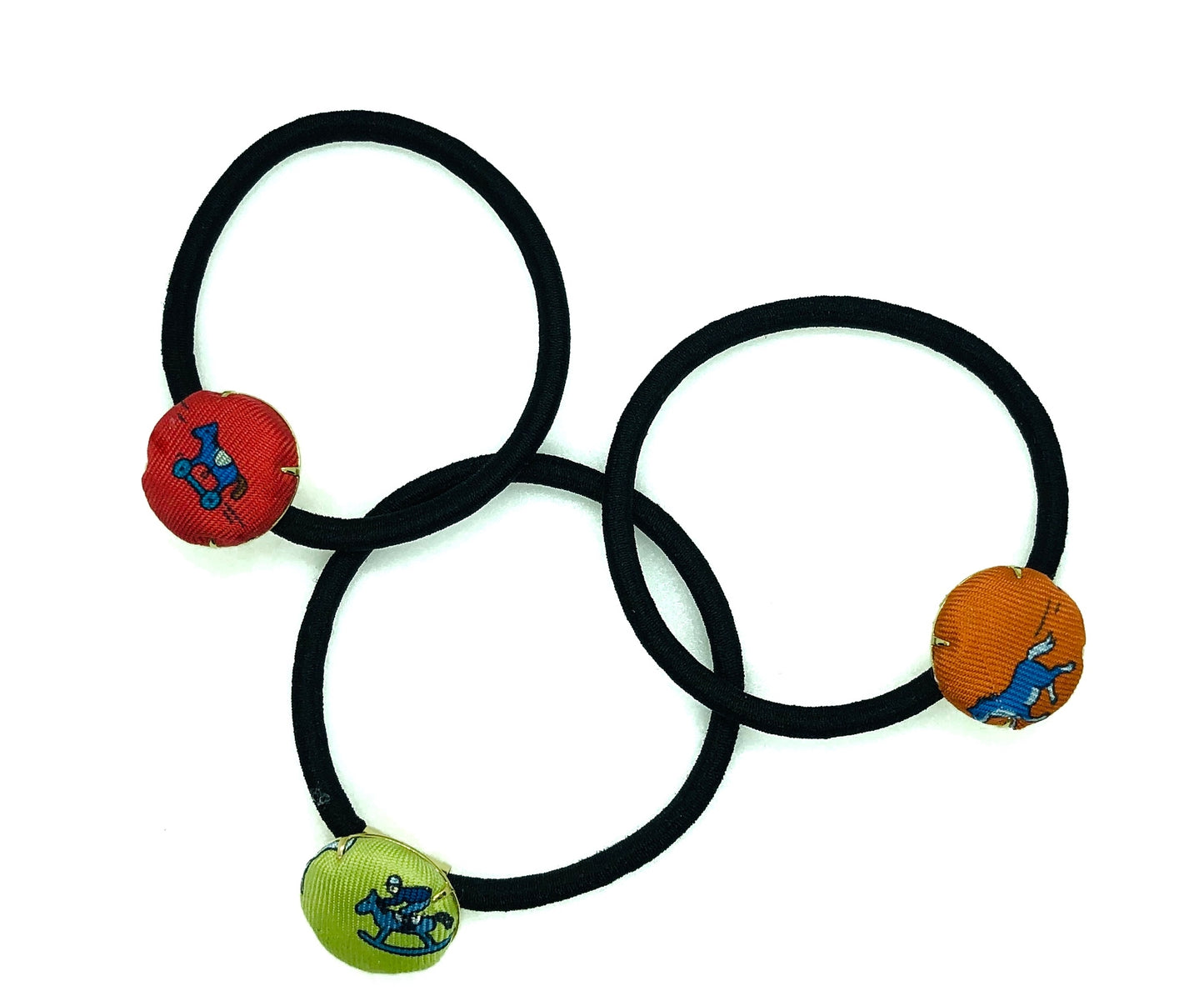 H-H0055 H0056- petit H in Red Orange & Lime - Hairband/ hairpin/ earring
