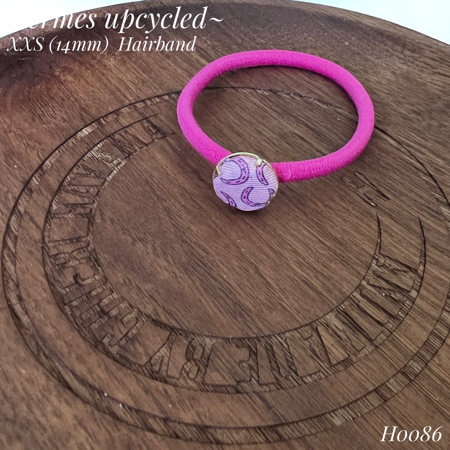 H-H0086-sakura Pink & Shocking pink lucky horseshoes- Hairband
