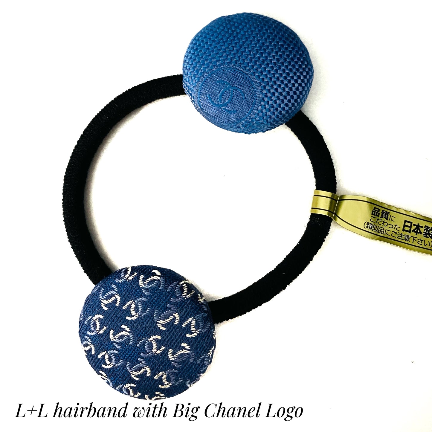 CC- blue jeans colour with light gold CC logo CC028- Hairband