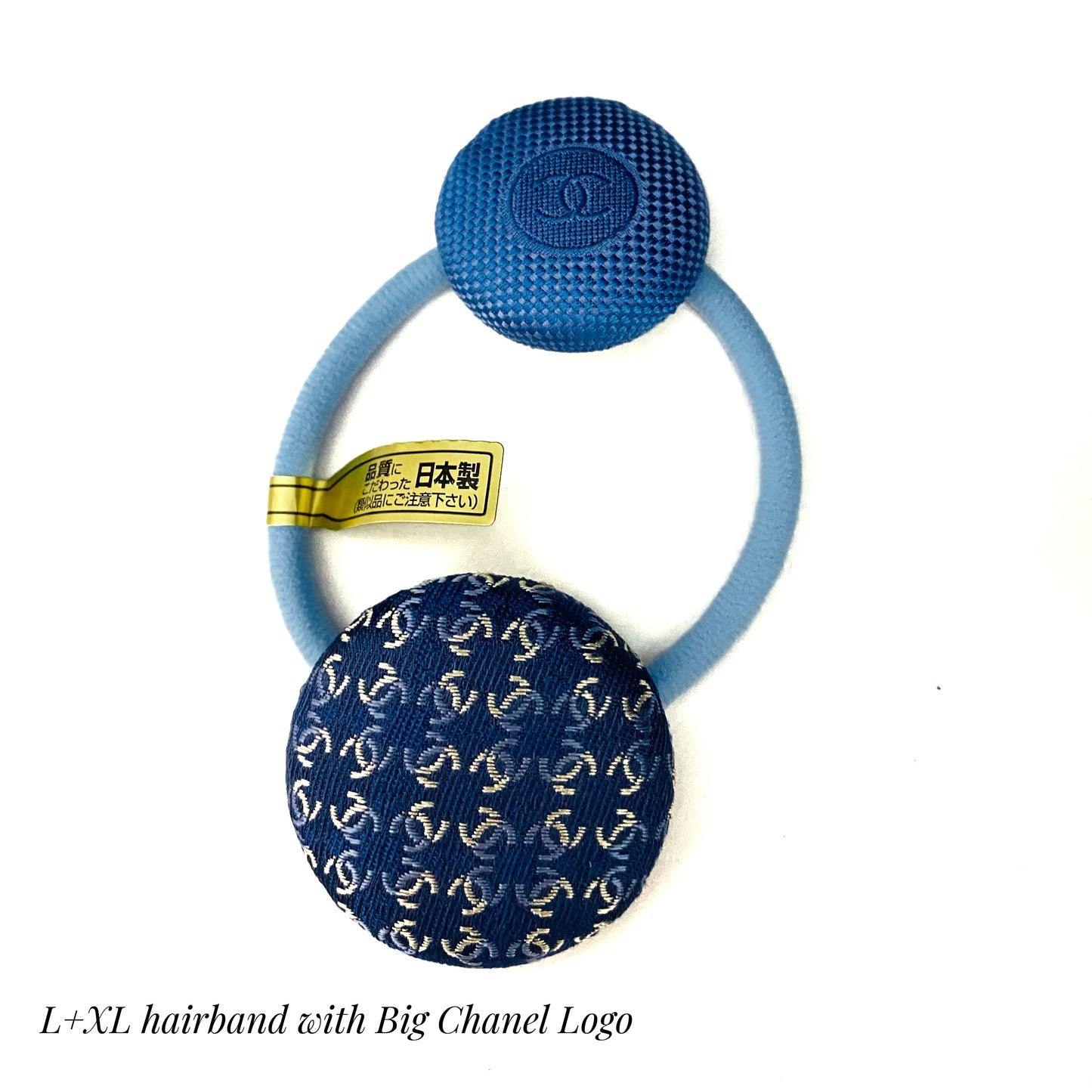 CC- blue jeans colour with light gold CC logo CC028- Hairband