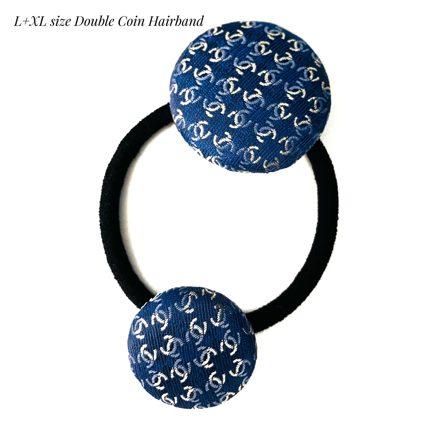 CC- blue jeans colour with light gold CC logo CC028- Hairband