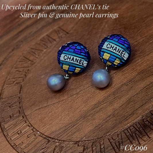 CC- Hot air balloon CC096- genuine Pearl earrings