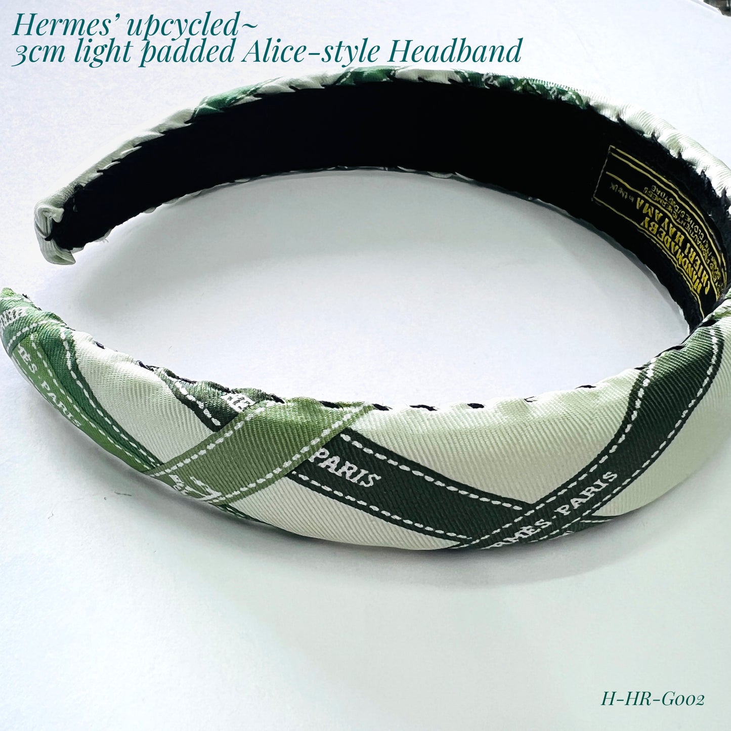 H-H Signature ribbon in Green- headband