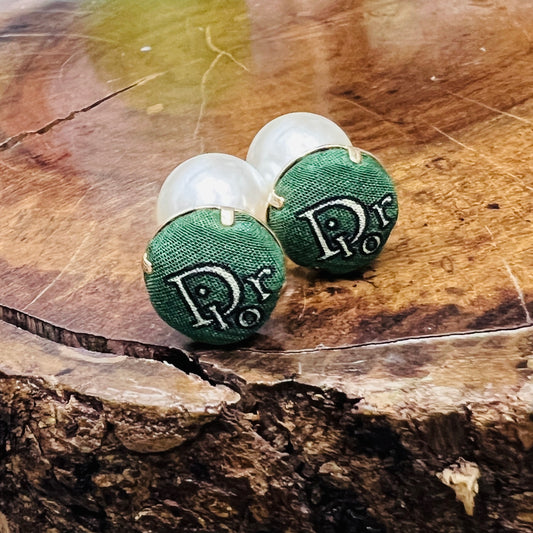 D-d014 Dior earring- forest Green