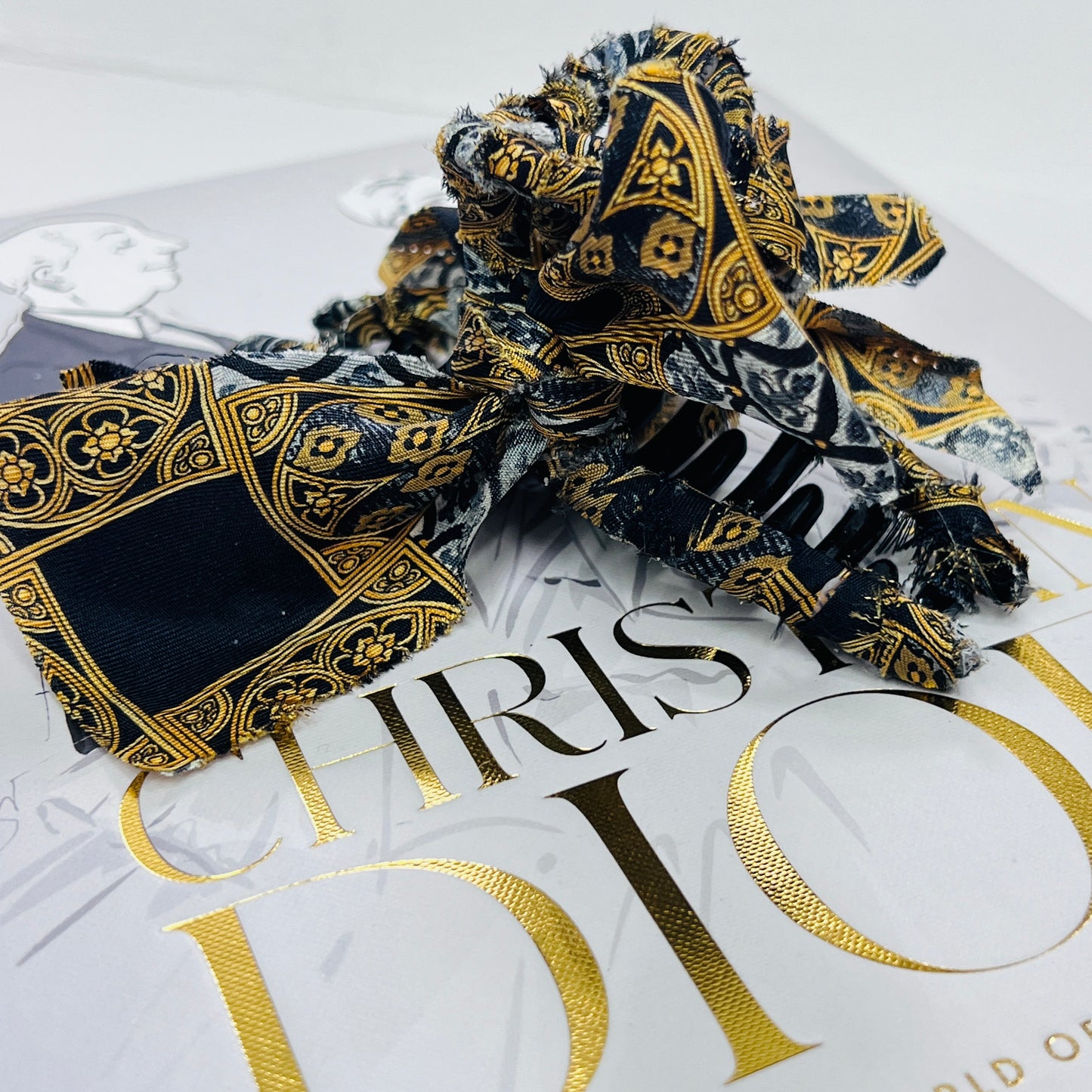 D-D dior classic  - headband, grab clip & scrunchie