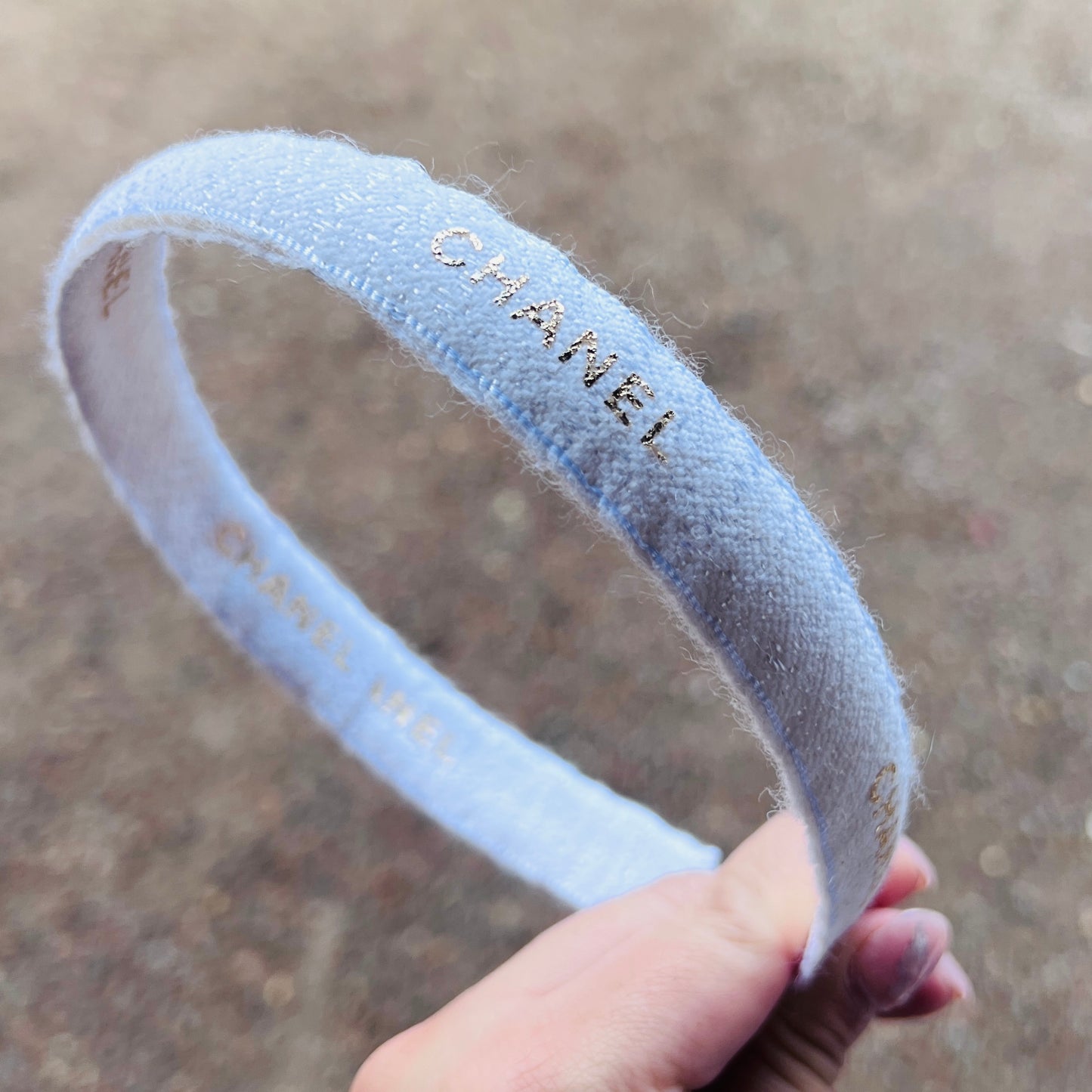 CC-ribbon black & gold headband