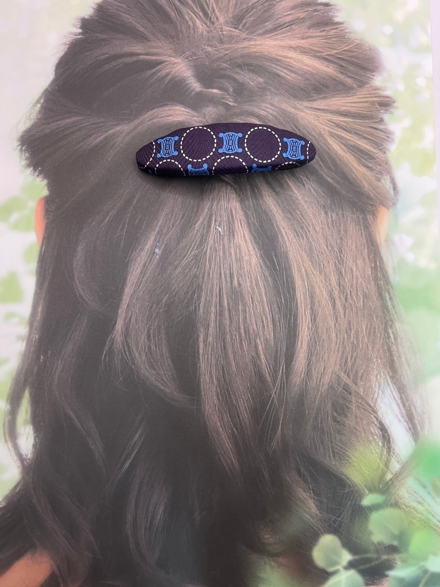C-C celine upcycled classic monogram Korean girl hair clip