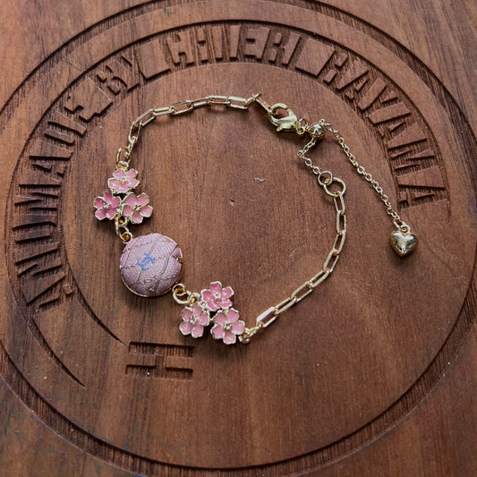 CC- Pink & lavender with CC logo- CC075- bracelet