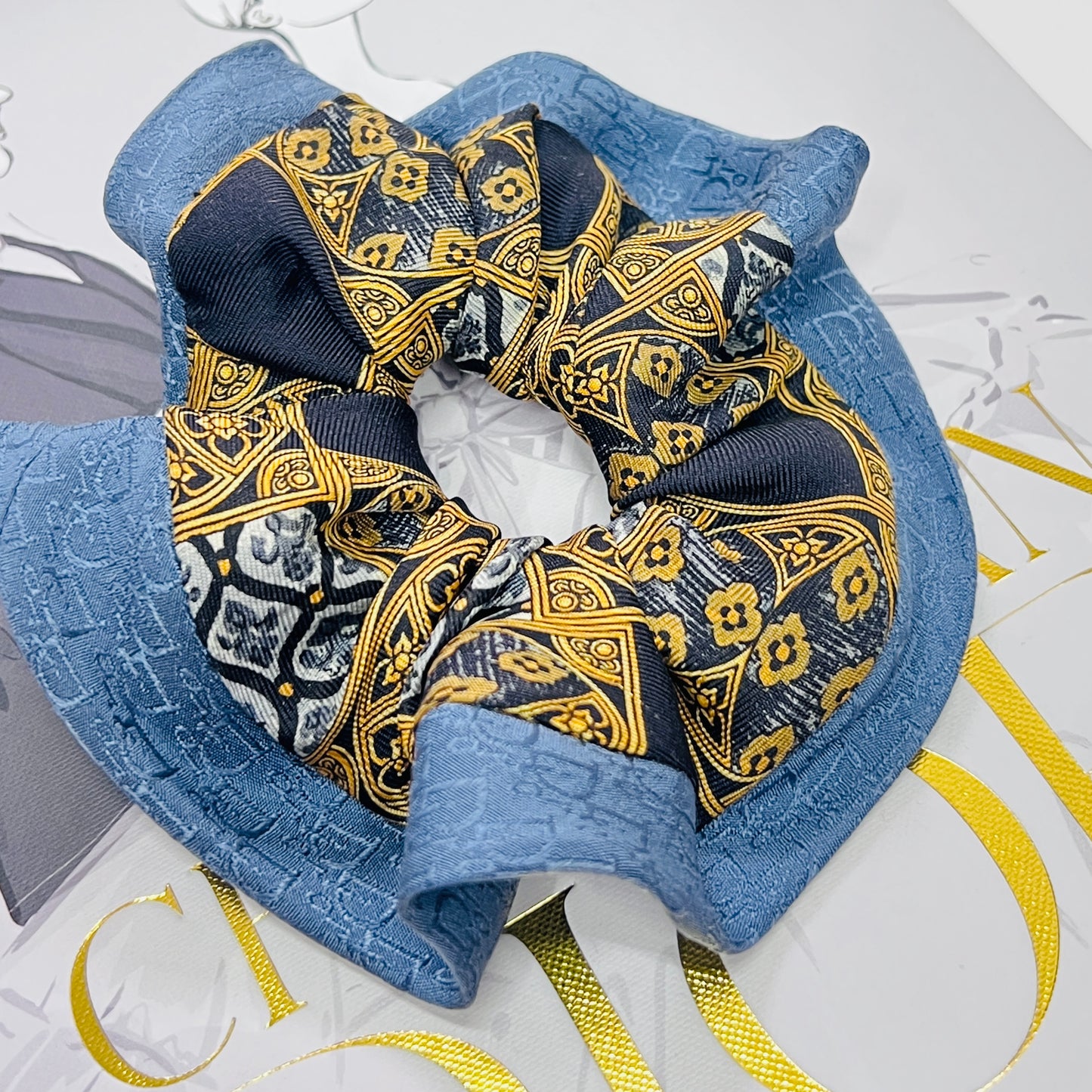 D-D dior classic  - headband, grab clip & scrunchie