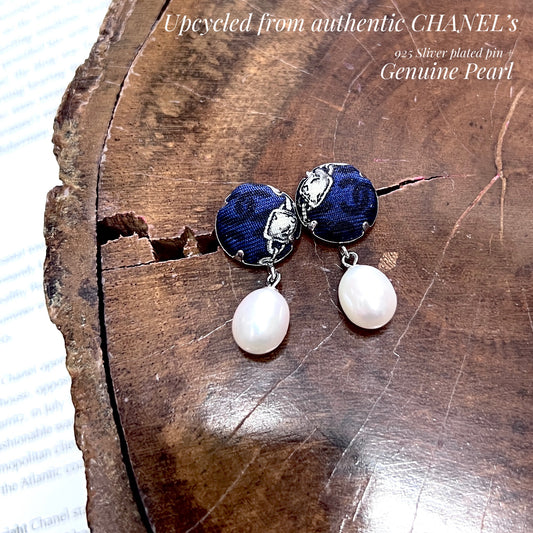 CC- Windsor & Sliver Jewelry Chains- CC053- earrings with genuine Pearl