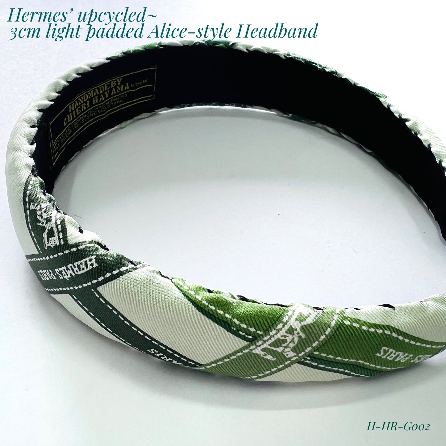 H-H Signature ribbon in Green- headband