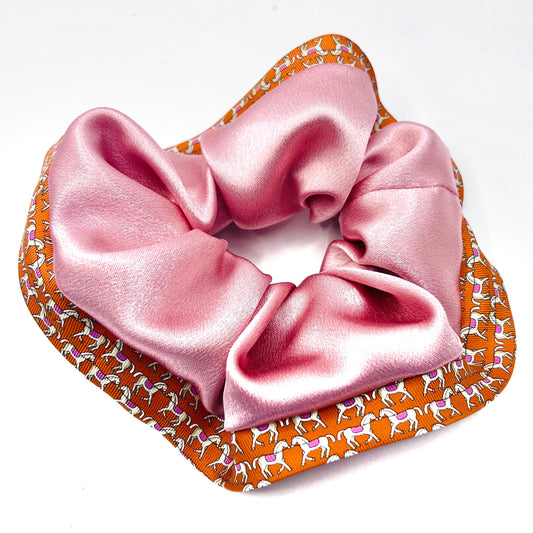 SF- Tangerine & Pink Horse SF0011scrunchie)