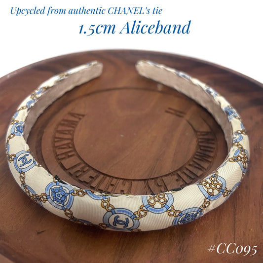 CC- Copen Blue Camellias with CC logo CC0695- headband