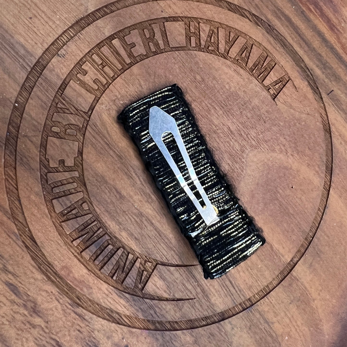 CC-ribbon black & gold headband