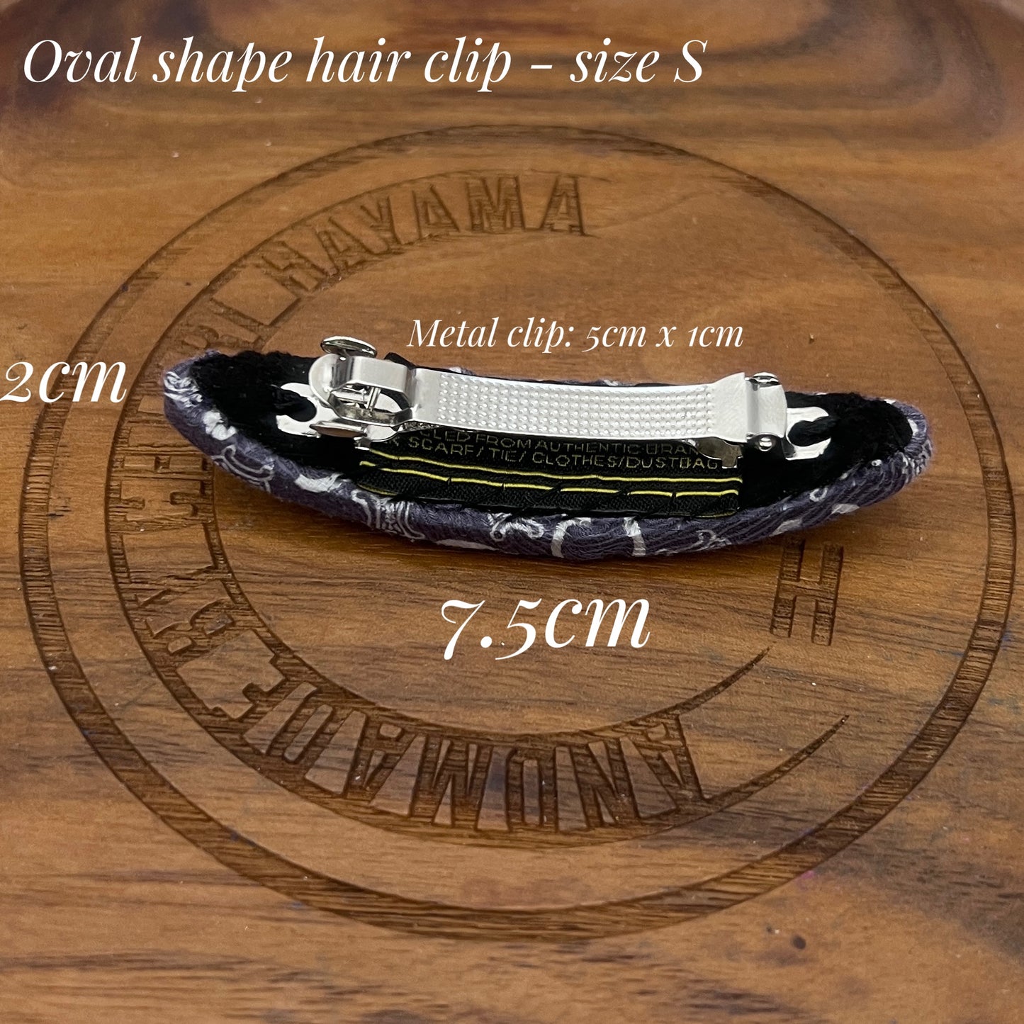 C-C celine upcycled classic monogram Korean girl hair clip
