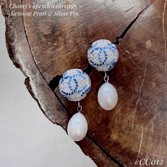 CC- Frozen CC monogram-CC012 + pearl earring