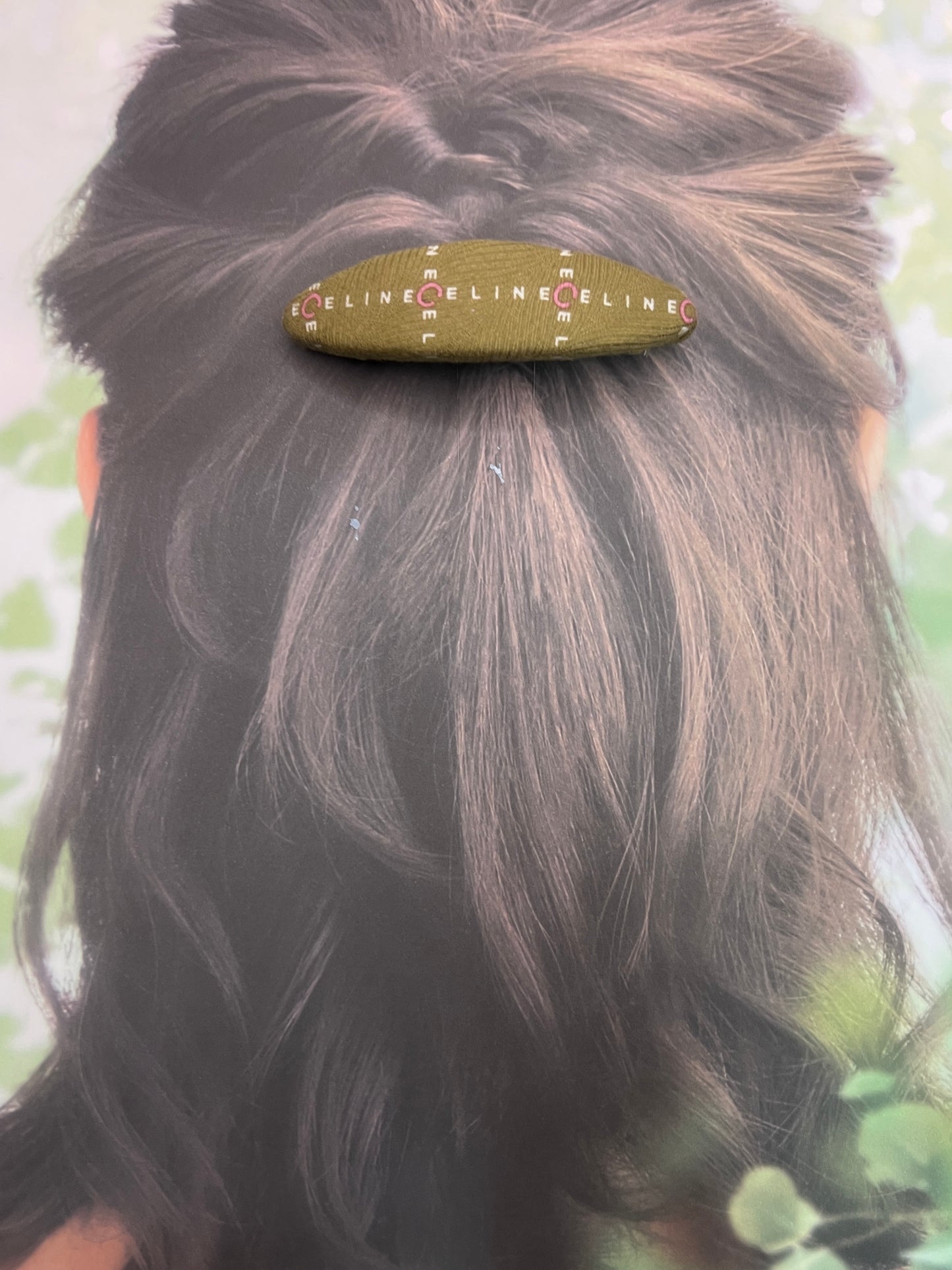 C-C celine upcycled classic monogram Korean girl hair clip