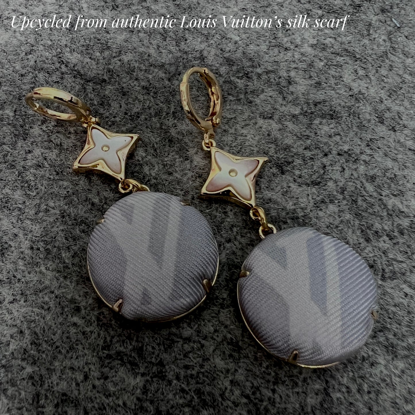 LV- earring- grey