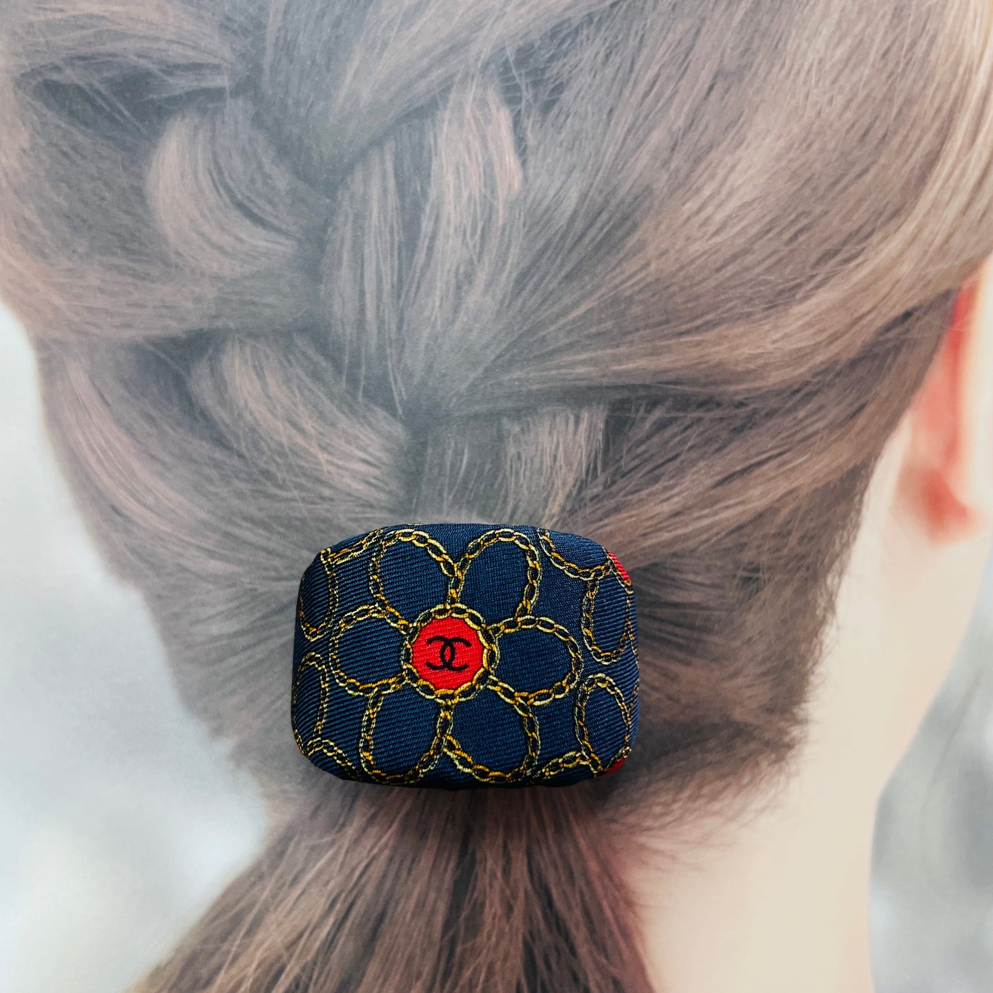 CC- Blue flower- CC085-  arch shape Hairband