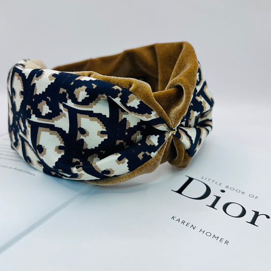 D-Dior navy monogram - winter Headband