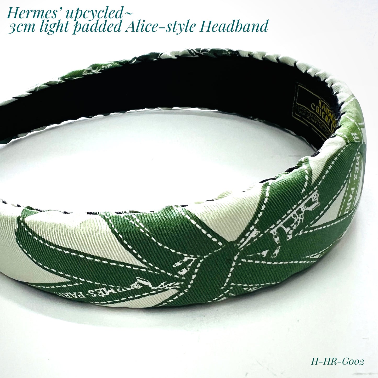 H-H Signature ribbon in Green- headband