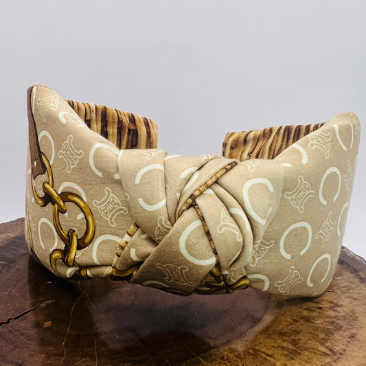 C-C beige classic monogram headband