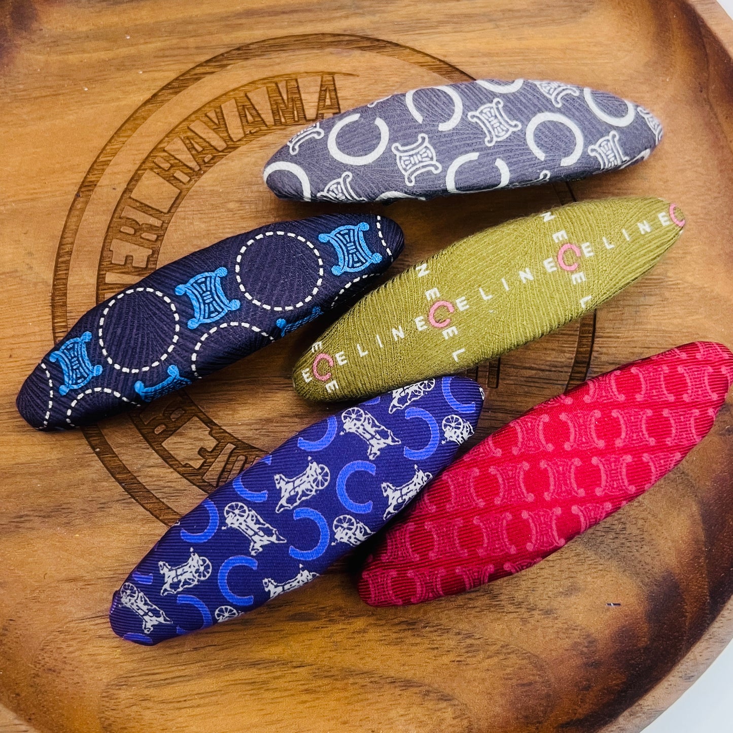 C-C celine upcycled classic monogram Korean girl hair clip