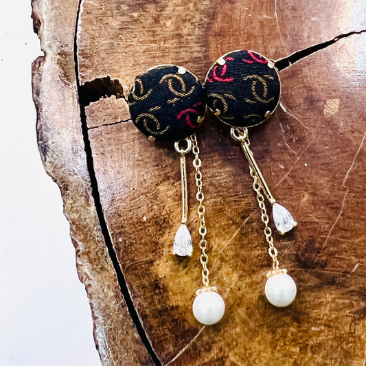 CC-Black with Bison & Cardinal CC logo- CC047- earring collection