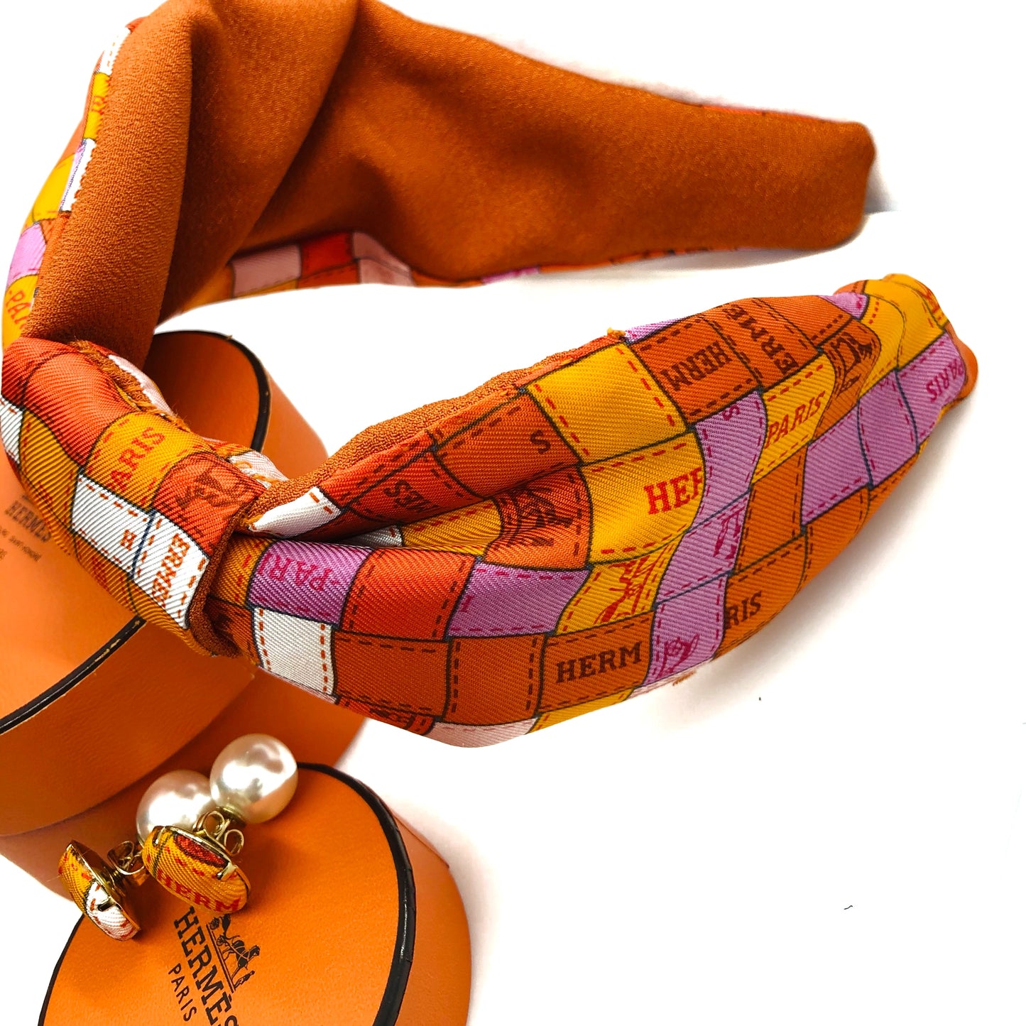 H-H Classic orange of H icons Ribbons- HN-Headband