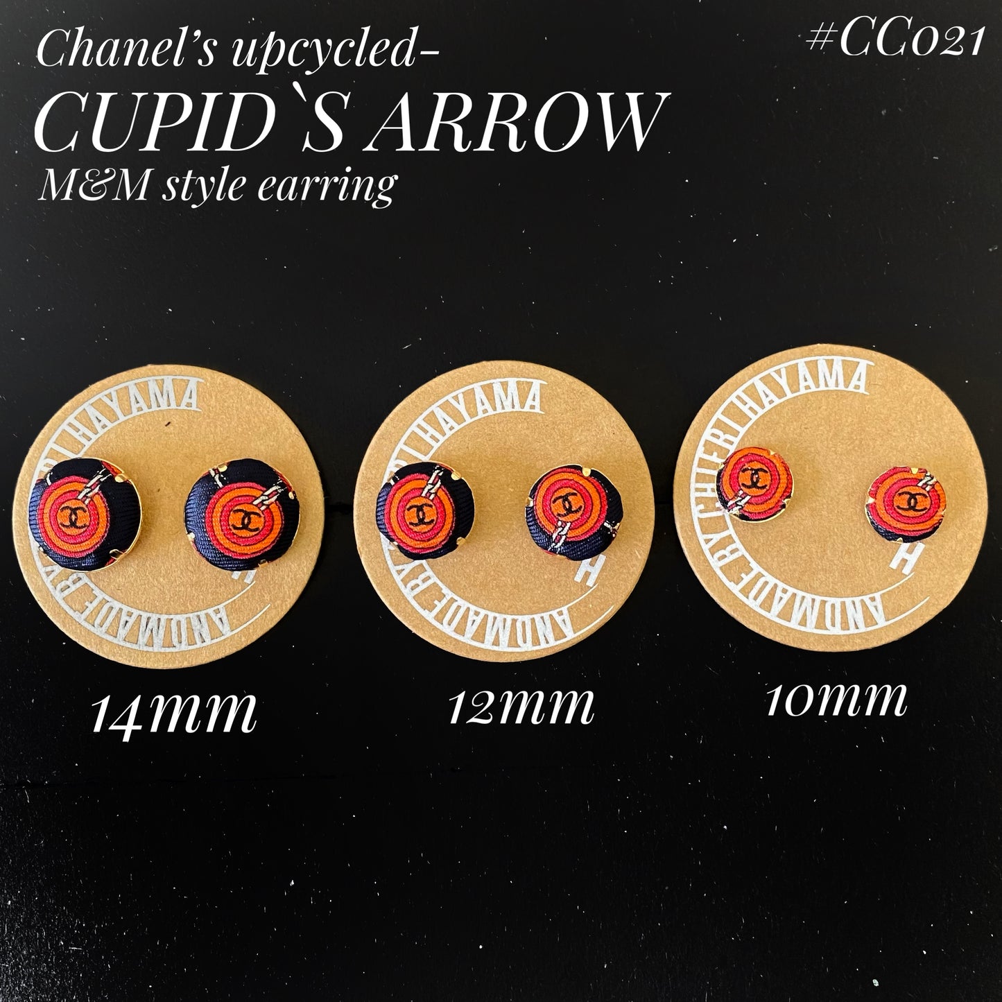 CC-Lover Cupid's Arow in Dark orange & Navy - CC021- Hairband/ hairpin/ earring/ O-shape Clip/ Men Cufflink