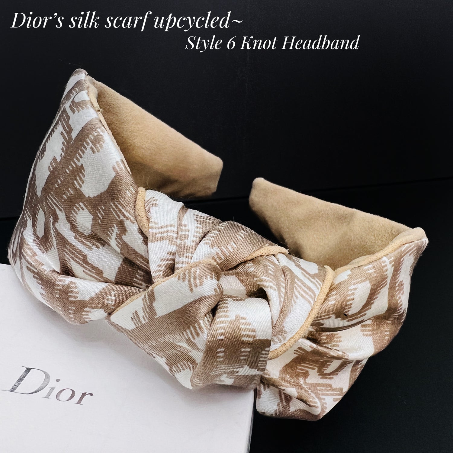 D-D Gold monogram- style 6 Knot style headband