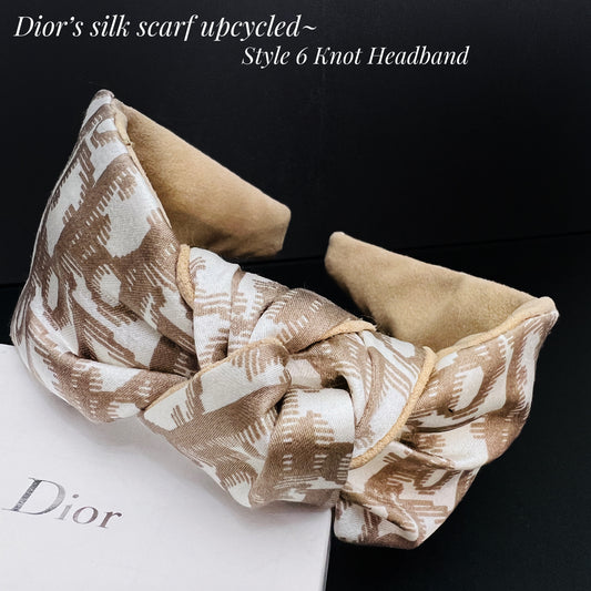 D-D Gold monogram- style 6 Knot style headband