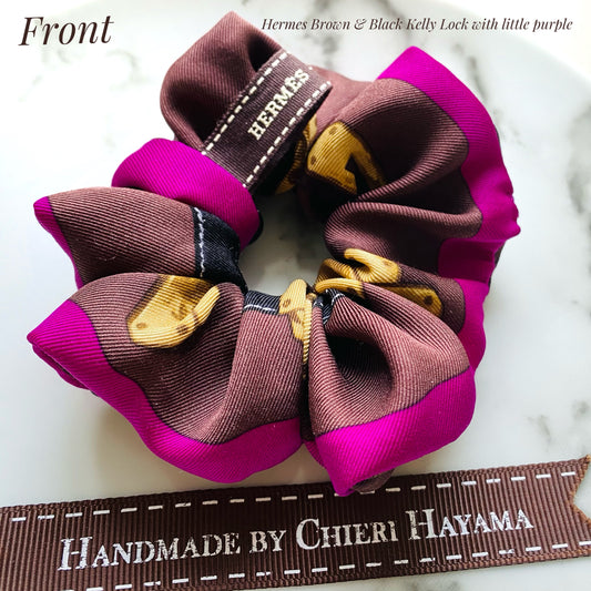 H-H Kelly lock in Chestnut & Berry-H0058- Scrunchie